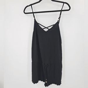 California Waves Beach Romper Black Size Medium